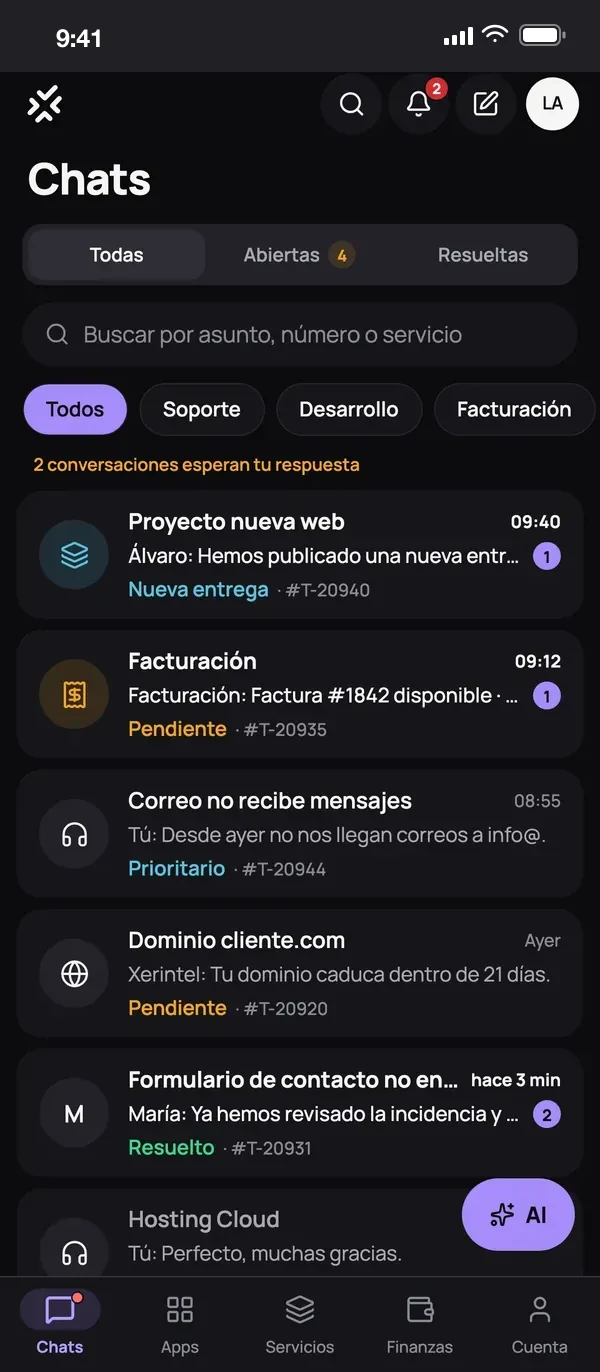 Xerintel One en el iPhone