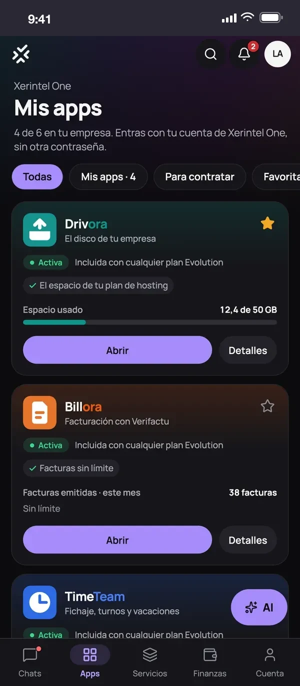 Xerintel One en el iPhone: Mis apps