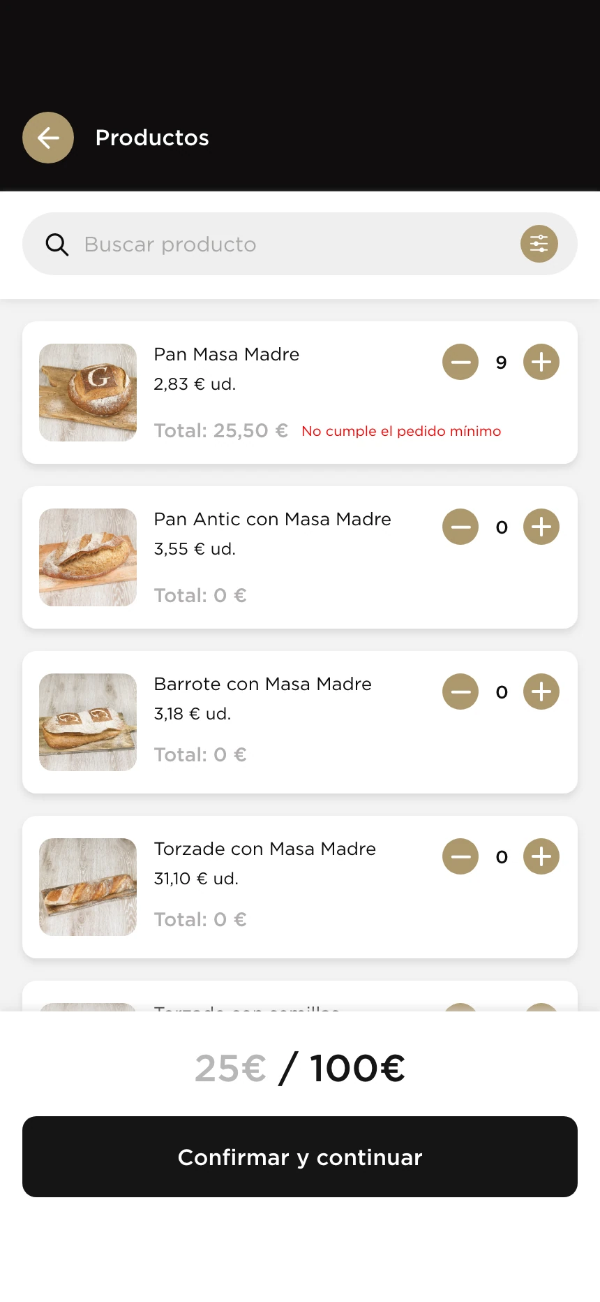 Añadir al pedido