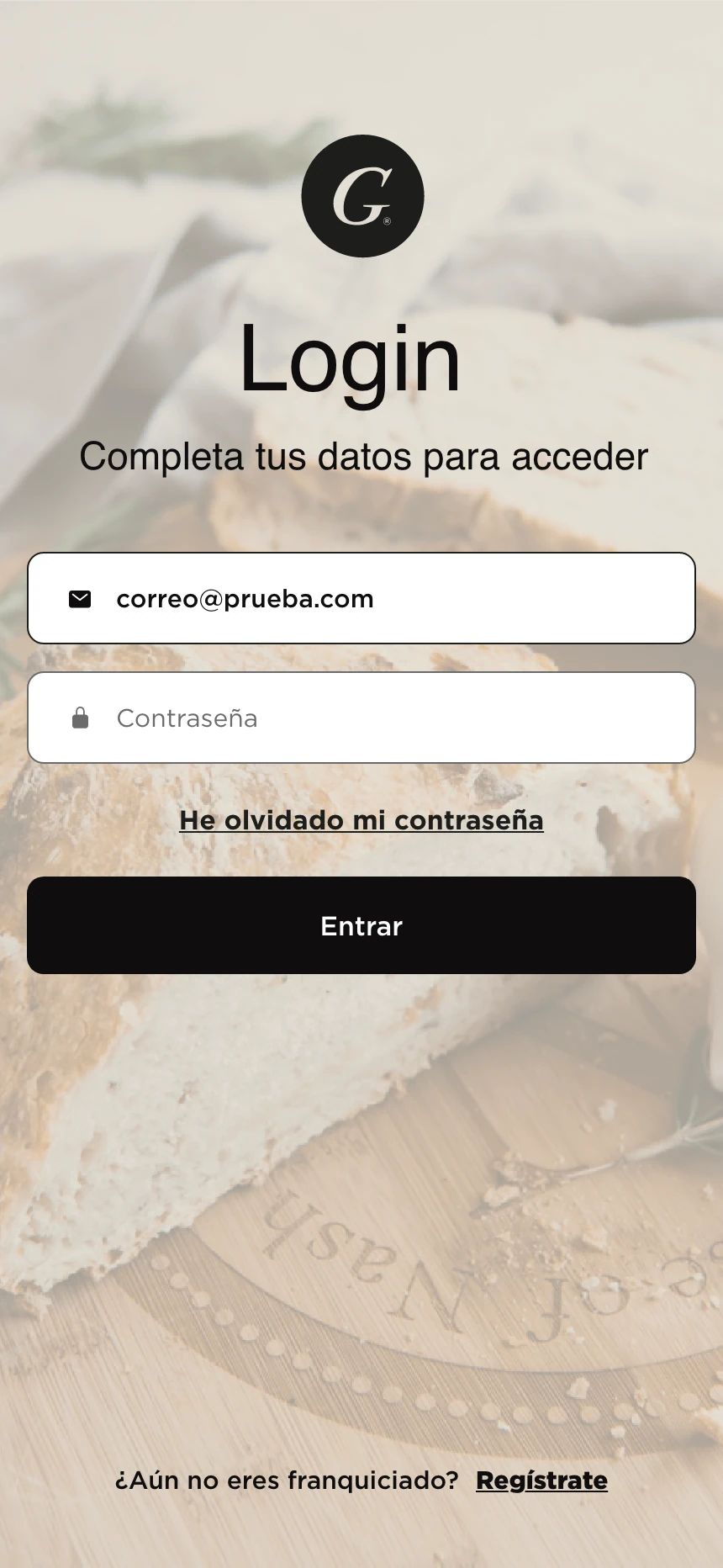 Login tienda
